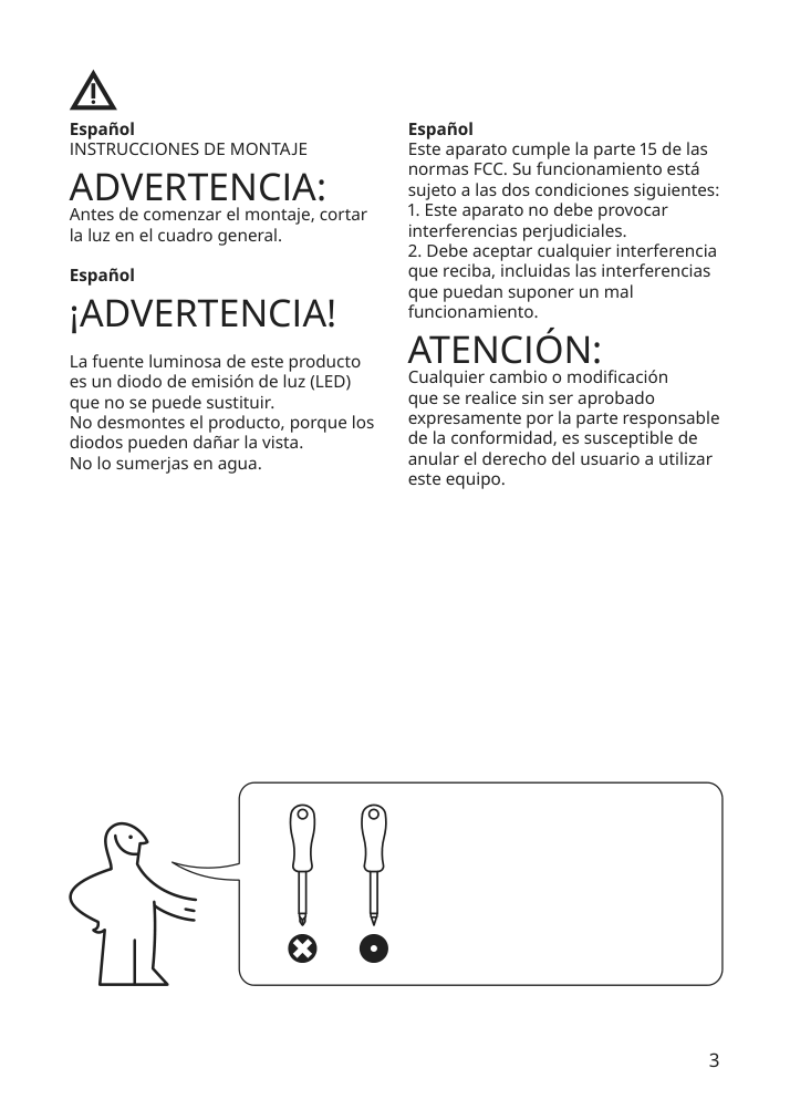 Assembly instructions for IKEA Kabomba led ceiling lamp chrome plated glossy | Page 3 - IKEA KABOMBA LED ceiling lamp 805.025.02