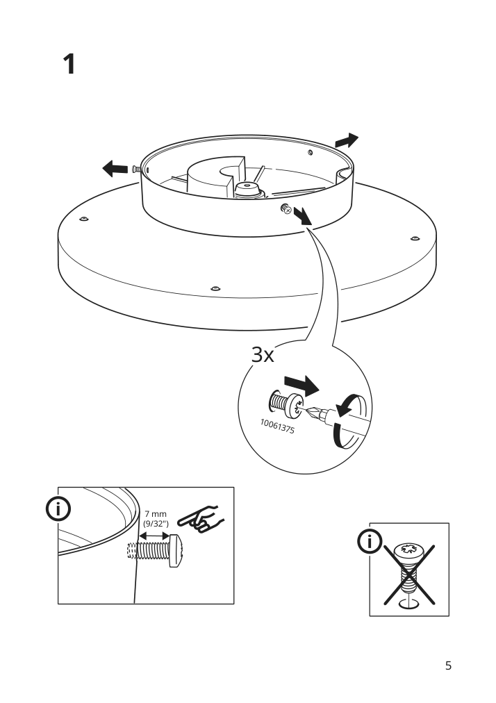 Assembly instructions for IKEA Kabomba led ceiling lamp chrome plated glossy | Page 5 - IKEA KABOMBA LED ceiling lamp 805.025.02