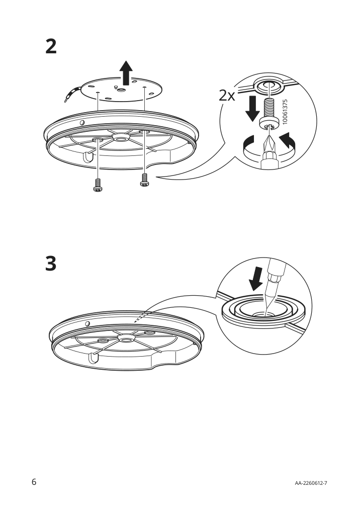 Assembly instructions for IKEA Kabomba led ceiling lamp chrome plated glossy | Page 6 - IKEA KABOMBA LED ceiling lamp 805.025.02