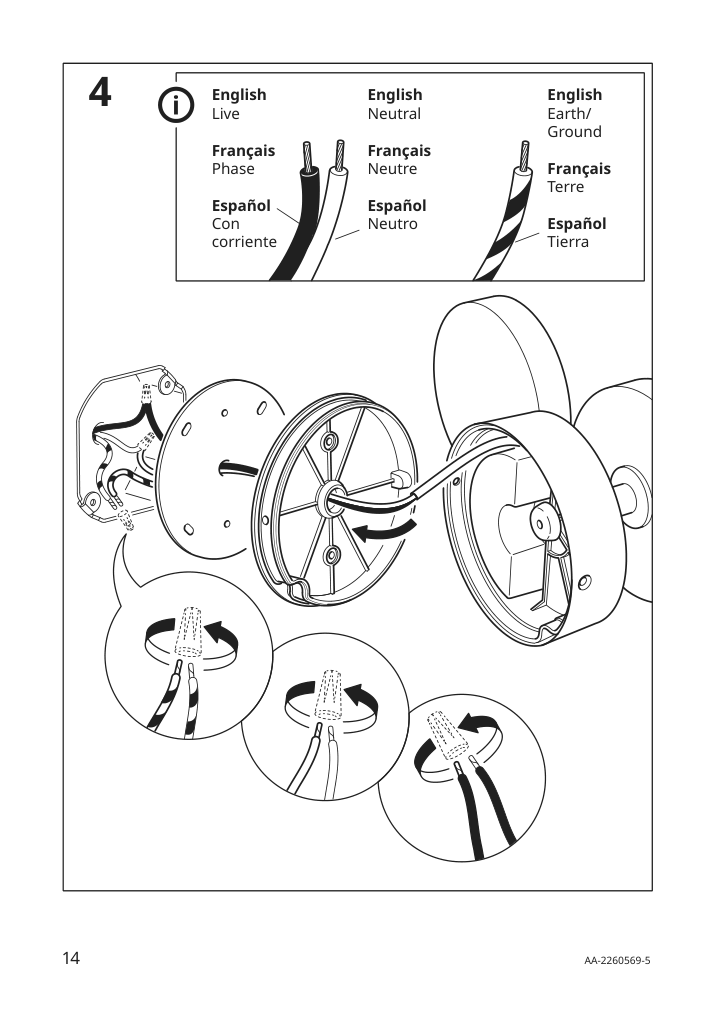 Assembly instructions for IKEA Kabomba led wall lamp dimmable chrome plated glossy | Page 14 - IKEA KABOMBA LED wall lamp 205.024.92