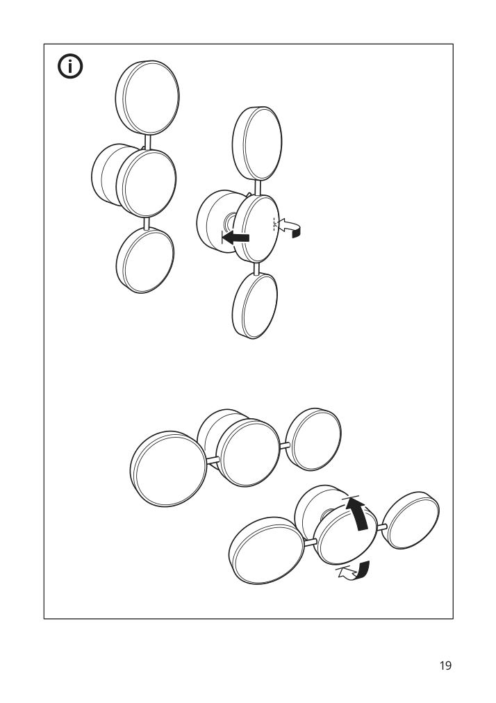 Assembly instructions for IKEA Kabomba led wall lamp dimmable chrome plated glossy | Page 19 - IKEA KABOMBA LED wall lamp 205.024.92