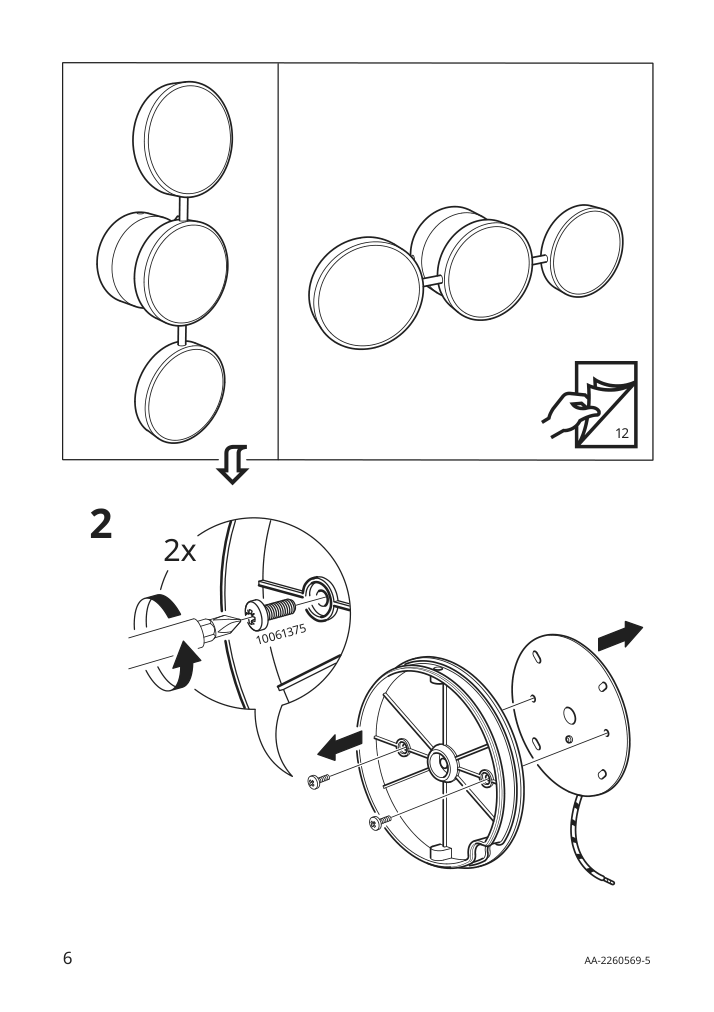 Assembly instructions for IKEA Kabomba led wall lamp dimmable chrome plated glossy | Page 6 - IKEA KABOMBA LED wall lamp 205.024.92