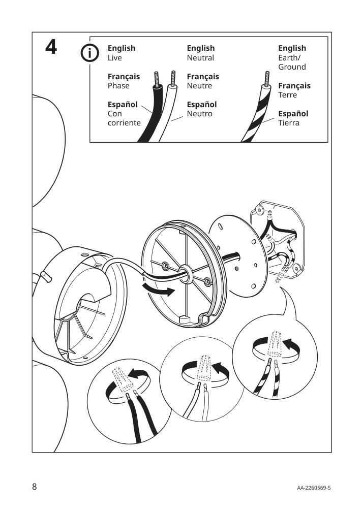 Assembly instructions for IKEA Kabomba led wall lamp dimmable chrome plated glossy | Page 8 - IKEA KABOMBA LED wall lamp 205.024.92