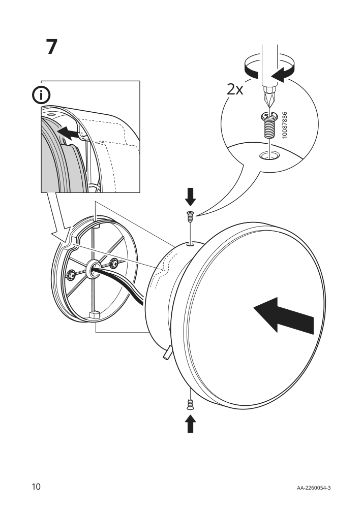 Assembly instructions for IKEA Kabomba led wall lamp with mirror dimmable chrome plated glossy | Page 10 - IKEA KABOMBA LED wall lamp with mirror 105.024.97