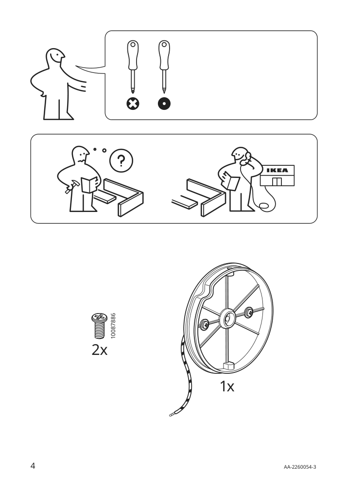 Assembly instructions for IKEA Kabomba led wall lamp with mirror dimmable chrome plated glossy | Page 4 - IKEA KABOMBA LED wall lamp with mirror 105.024.97