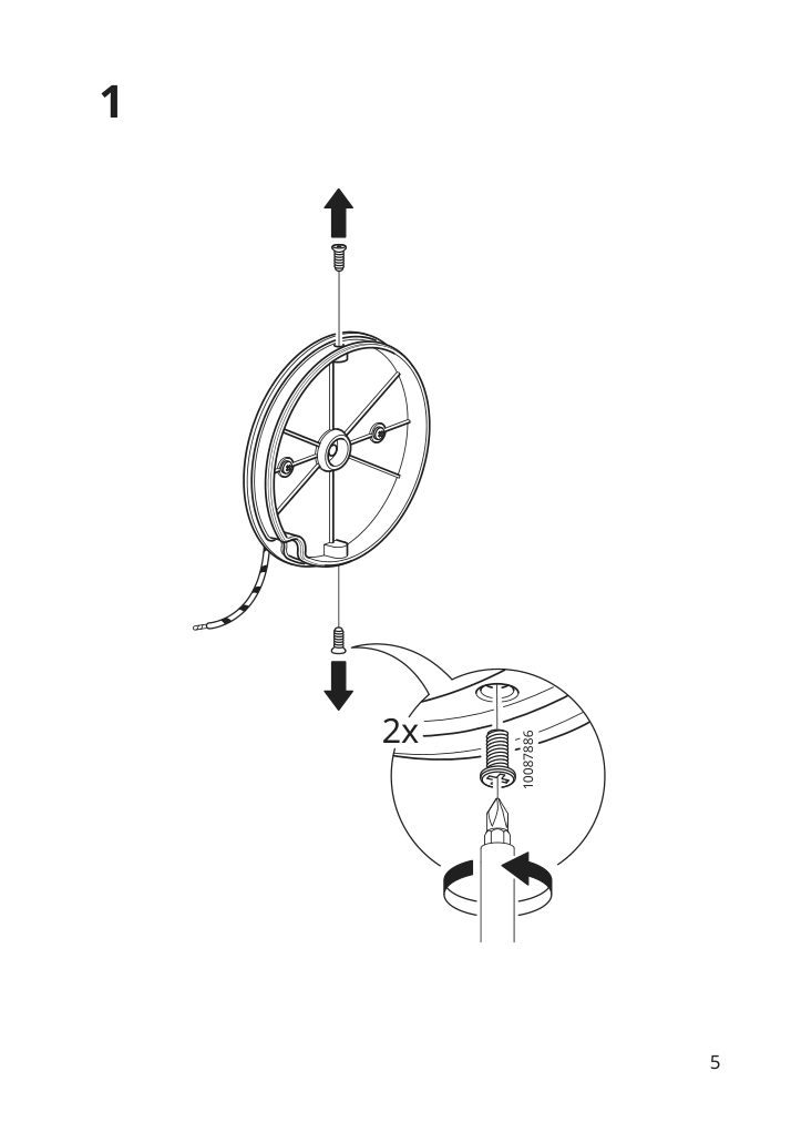 Assembly instructions for IKEA Kabomba led wall lamp with mirror dimmable chrome plated glossy | Page 5 - IKEA KABOMBA LED wall lamp with mirror 105.024.97