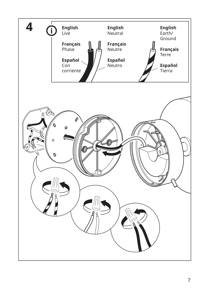 Assembly instructions for IKEA Kabomba led wall lamp with mirror dimmable chrome plated glossy | Page 7 - IKEA KABOMBA LED wall lamp with mirror 105.024.97