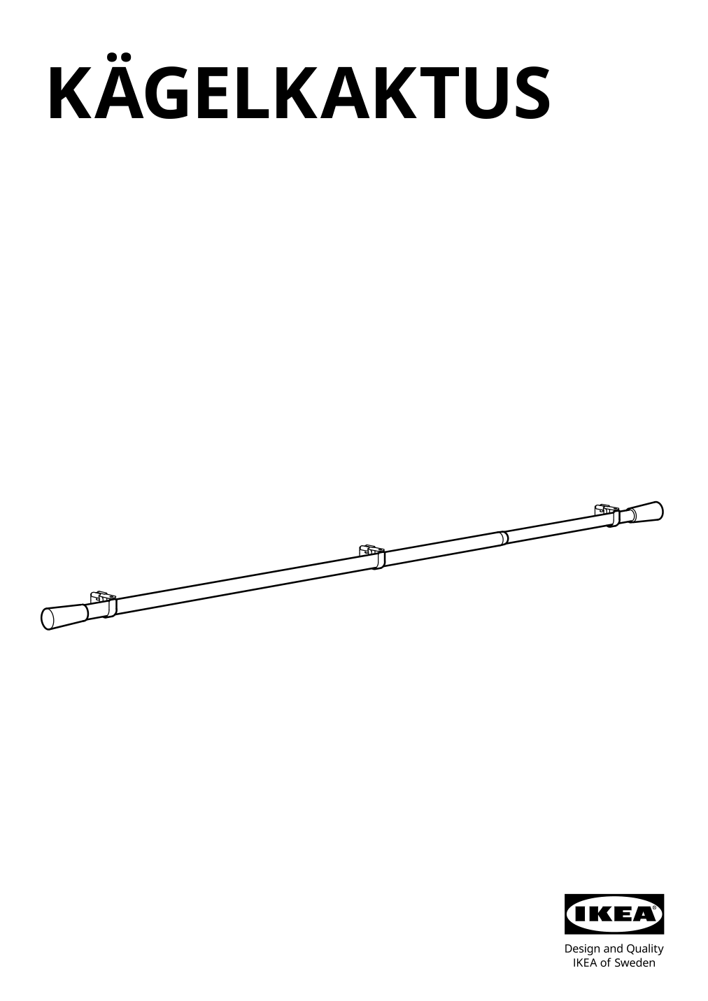 Assembly instructions for IKEA Kaegelkaktus curtain rod set oak effect | Page 1 - IKEA KÄGELKAKTUS curtain rod set 105.448.45