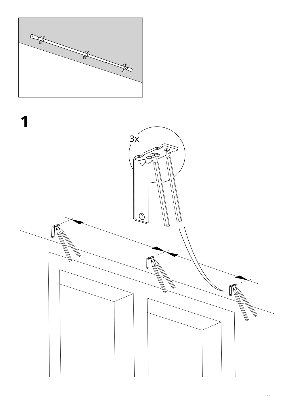 Assembly instructions for IKEA Kaegelkaktus curtain rod set oak effect | Page 11 - IKEA KÄGELKAKTUS curtain rod set 105.448.45