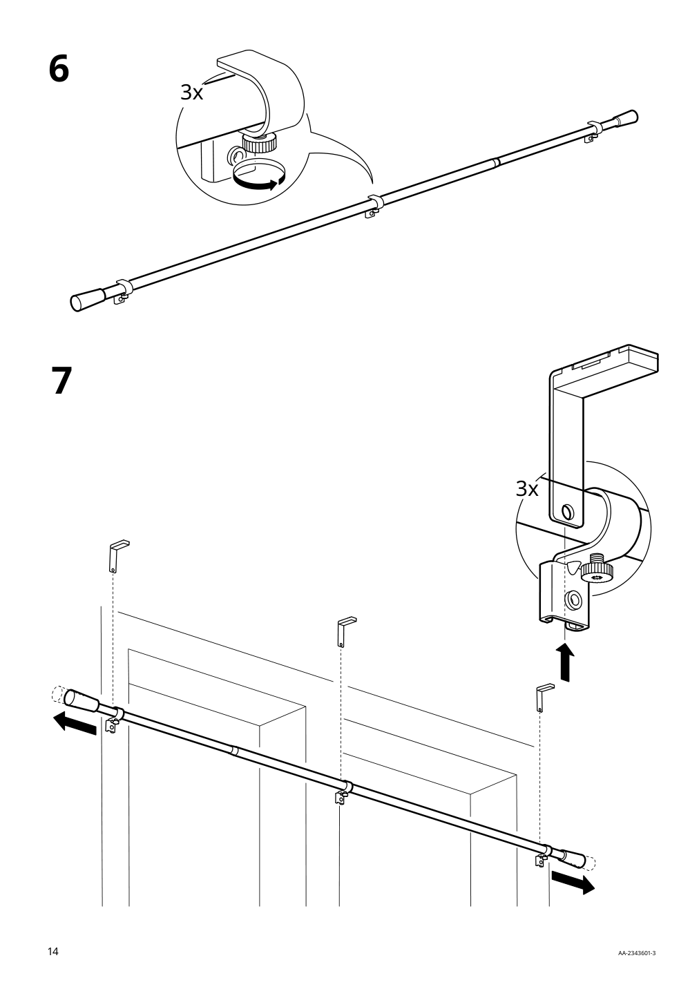 Assembly instructions for IKEA Kaegelkaktus curtain rod set oak effect | Page 14 - IKEA KÄGELKAKTUS curtain rod set 105.448.45