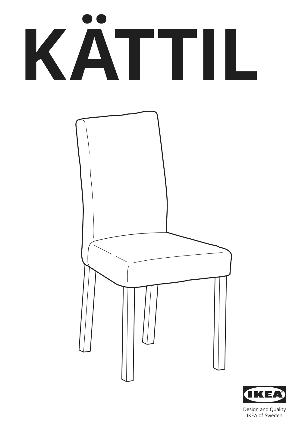 Assembly instructions for IKEA Kaettil chair white knisa light gray | Page 1 - IKEA MELLTORP / KÄTTIL table and 4 chairs 594.282.03