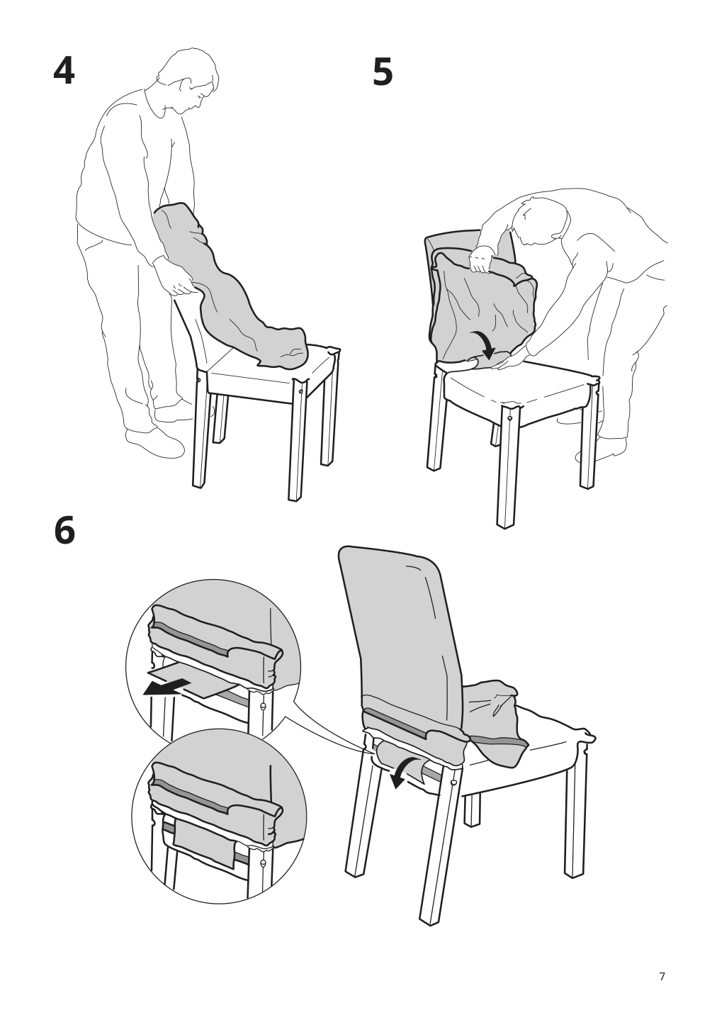 Assembly instructions for IKEA Kaettil chair white knisa light gray | Page 7 - IKEA MELLTORP / KÄTTIL table and 4 chairs 594.282.03