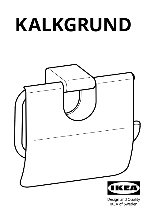 Assembly instructions for IKEA Kalkgrund toilet roll holder chrome plated | Page 1 - IKEA KALKGRUND toilet roll holder 002.914.76