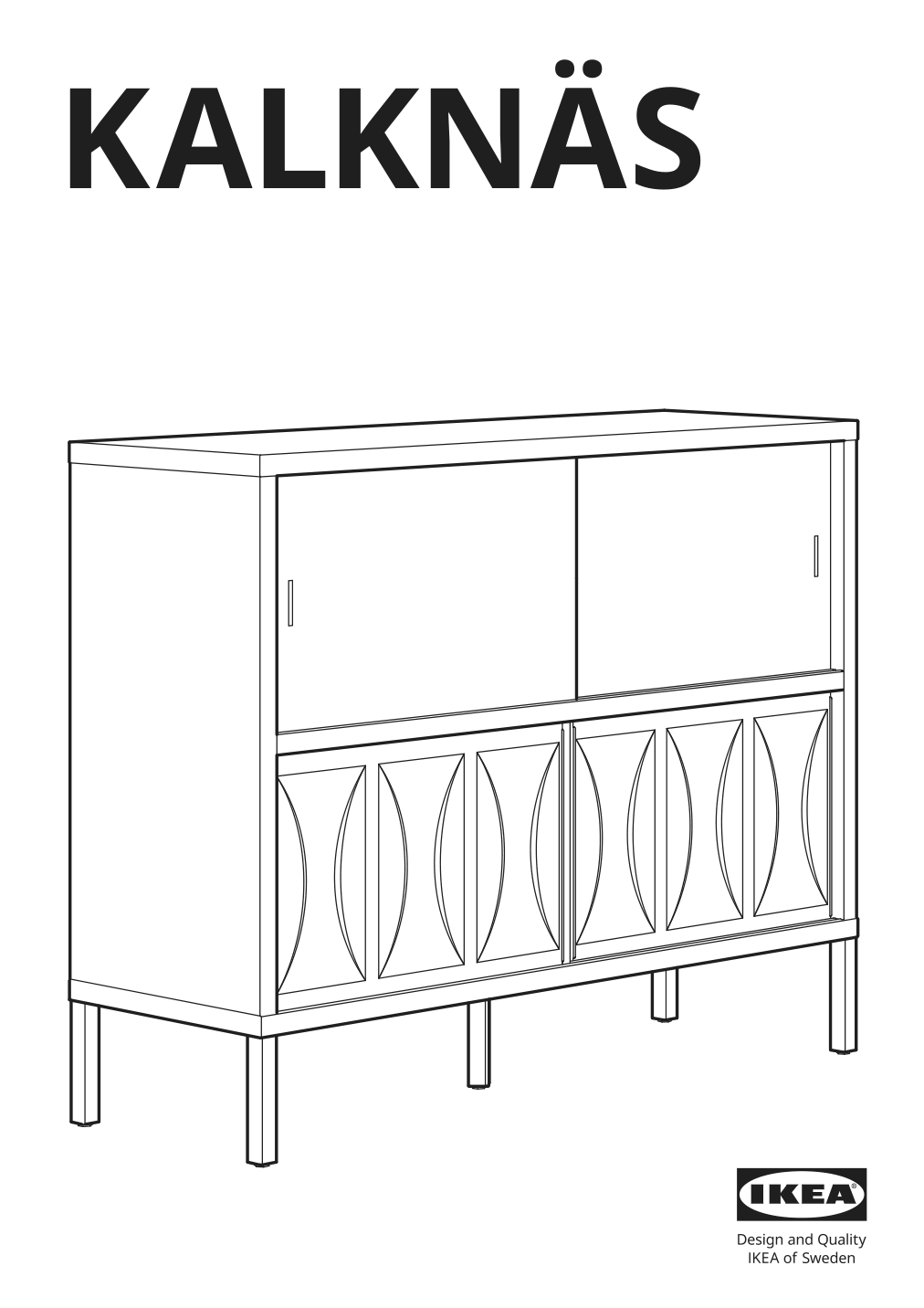 Assembly instructions for IKEA Kalknaes cabinet with sliding doors white | Page 1 - IKEA KALKNÄS cabinet with sliding doors 904.962.61