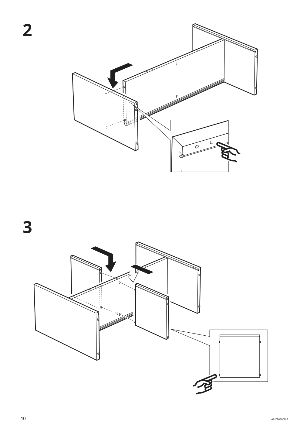 Assembly instructions for IKEA Kalknaes cabinet with sliding doors white | Page 10 - IKEA KALKNÄS cabinet with sliding doors 904.962.61