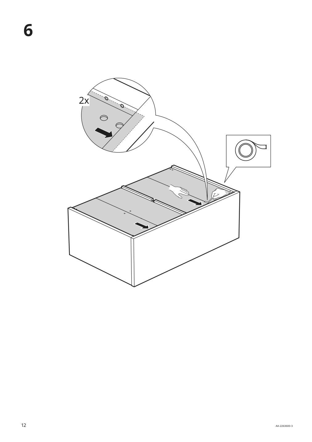 Assembly instructions for IKEA Kalknaes cabinet with sliding doors white | Page 12 - IKEA KALKNÄS cabinet with sliding doors 904.962.61