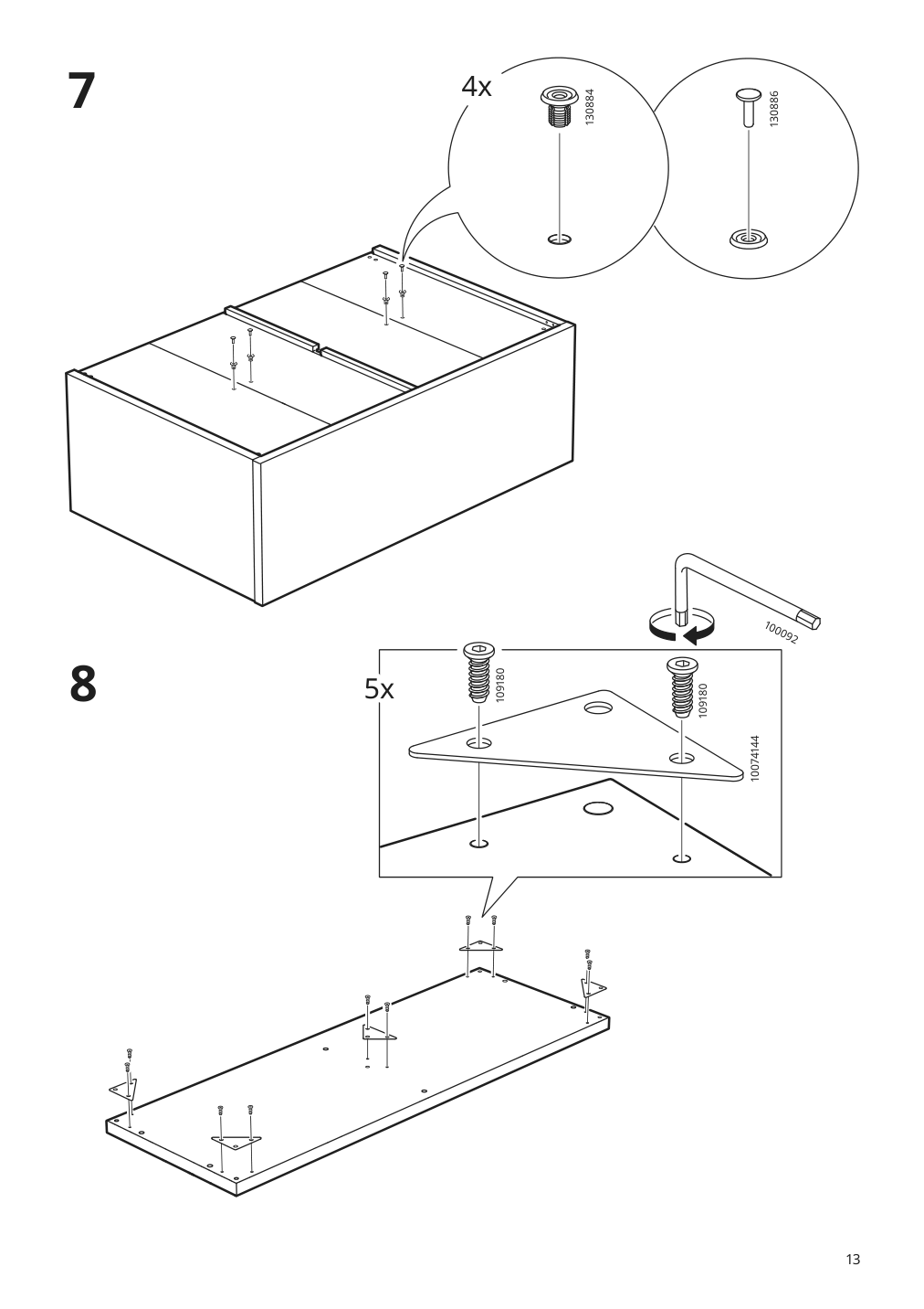 Assembly instructions for IKEA Kalknaes cabinet with sliding doors white | Page 13 - IKEA KALKNÄS cabinet with sliding doors 904.962.61