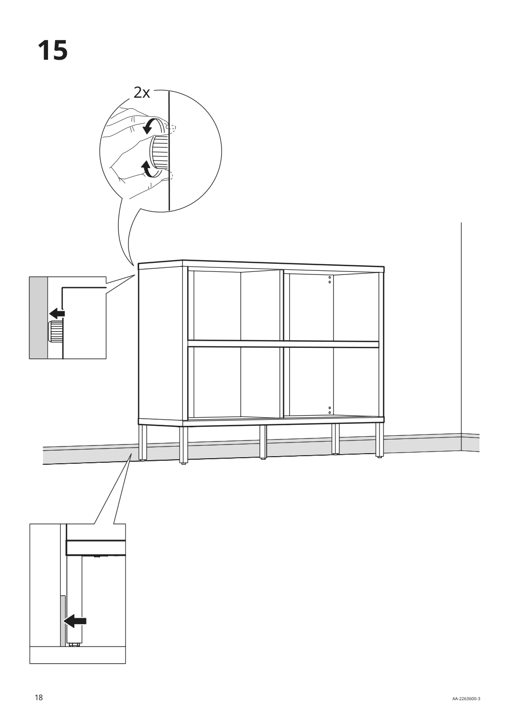 Assembly instructions for IKEA Kalknaes cabinet with sliding doors white | Page 18 - IKEA KALKNÄS cabinet with sliding doors 904.962.61