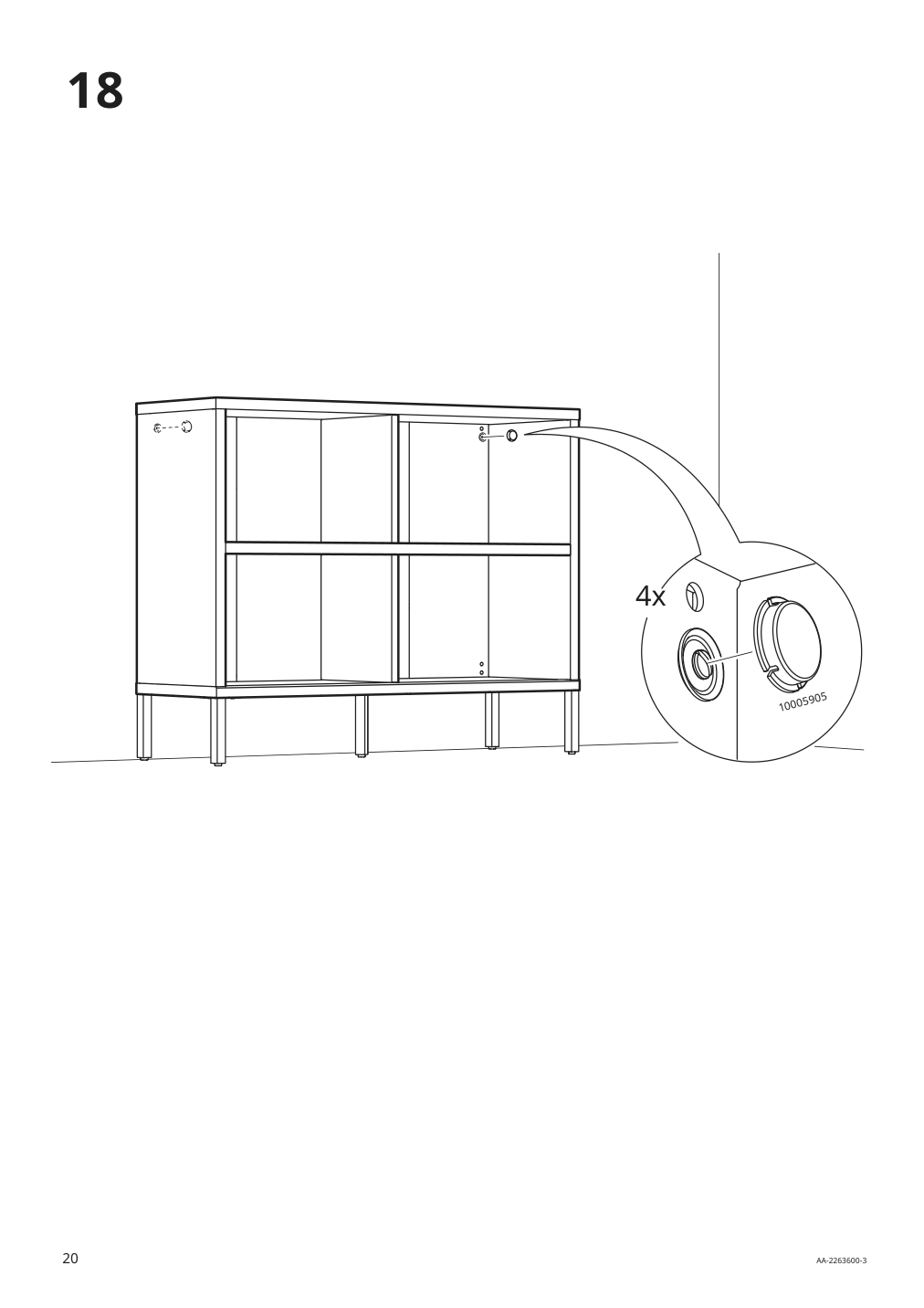 Assembly instructions for IKEA Kalknaes cabinet with sliding doors white | Page 20 - IKEA KALKNÄS cabinet with sliding doors 904.962.61