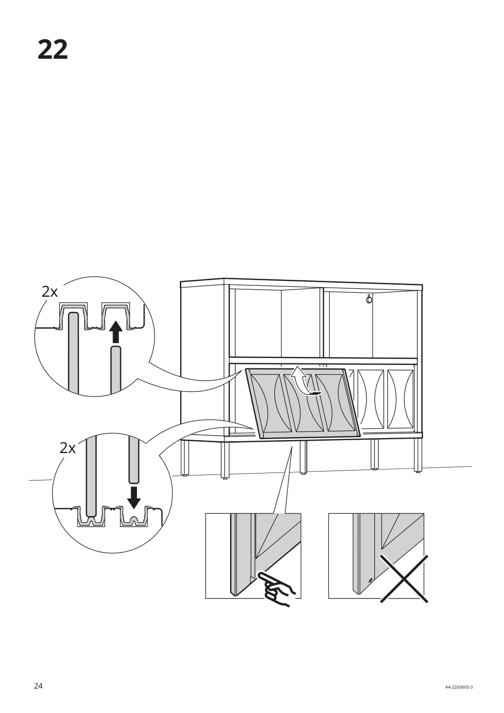 Assembly instructions for IKEA Kalknaes cabinet with sliding doors white | Page 24 - IKEA KALKNÄS cabinet with sliding doors 904.962.61