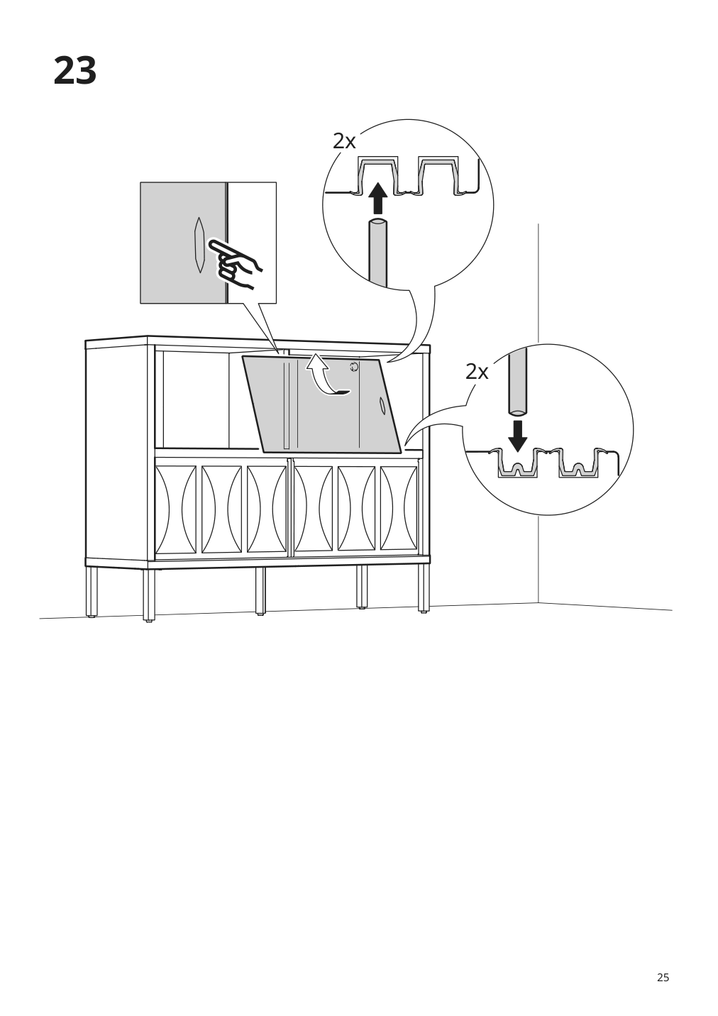 Assembly instructions for IKEA Kalknaes cabinet with sliding doors white | Page 25 - IKEA KALKNÄS cabinet with sliding doors 904.962.61