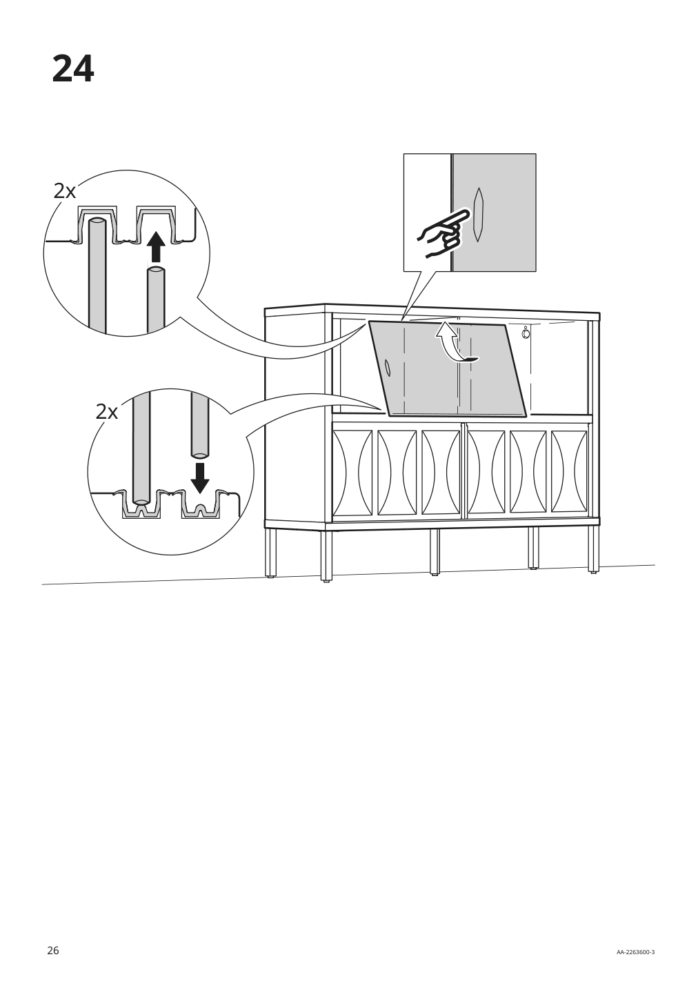 Assembly instructions for IKEA Kalknaes cabinet with sliding doors white | Page 26 - IKEA KALKNÄS cabinet with sliding doors 904.962.61