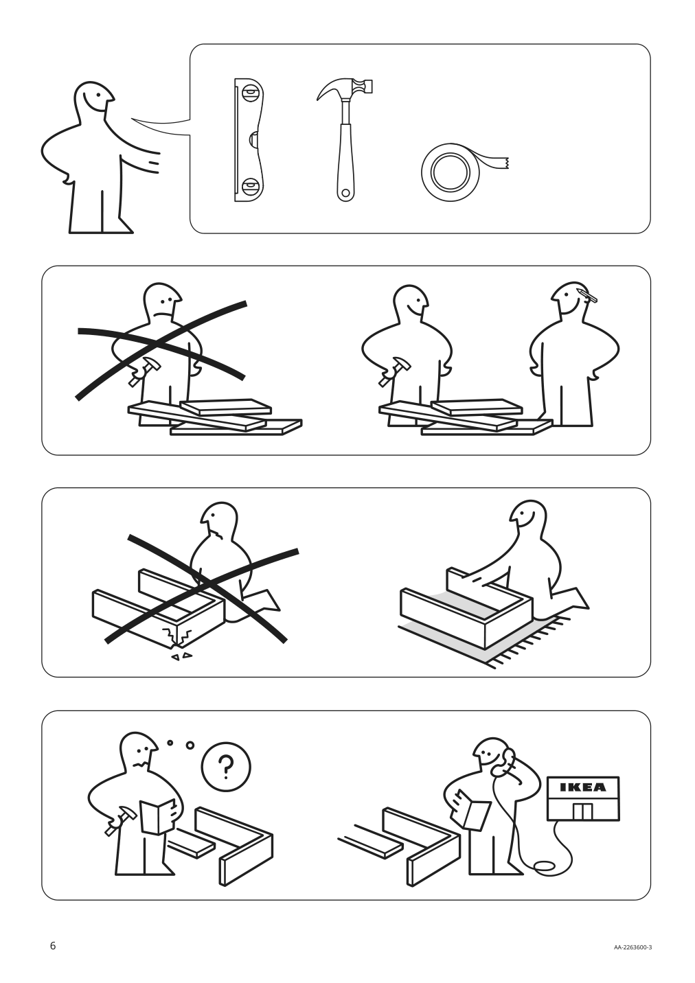 Assembly instructions for IKEA Kalknaes cabinet with sliding doors white | Page 6 - IKEA KALKNÄS cabinet with sliding doors 904.962.61