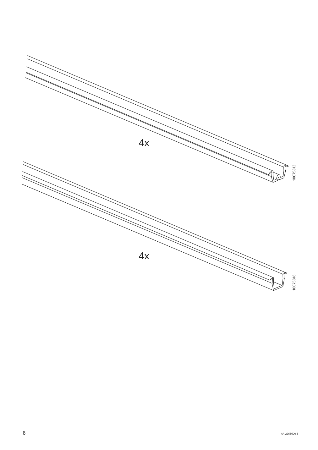 Assembly instructions for IKEA Kalknaes cabinet with sliding doors white | Page 8 - IKEA KALKNÄS cabinet with sliding doors 904.962.61