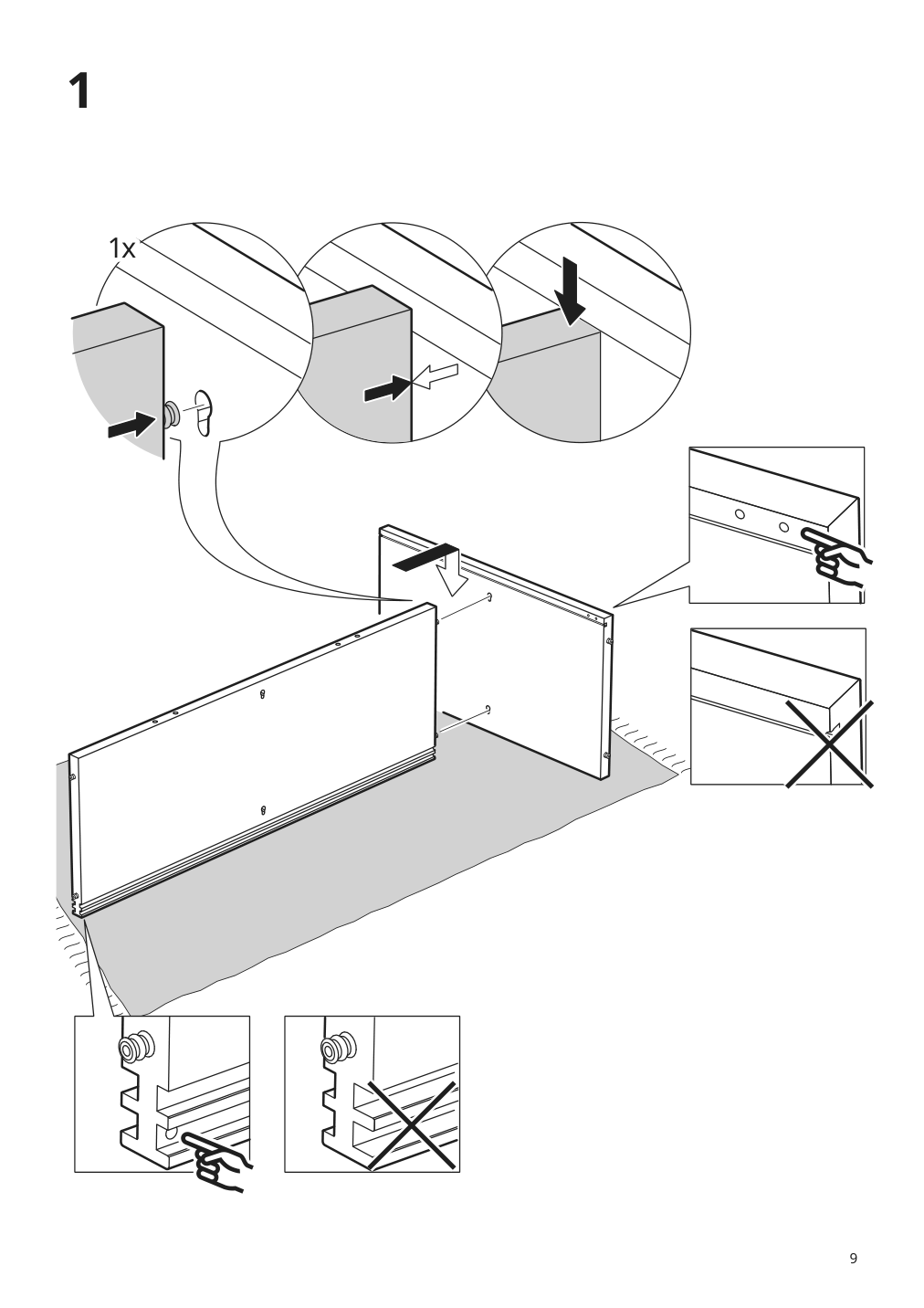 Assembly instructions for IKEA Kalknaes cabinet with sliding doors white | Page 9 - IKEA KALKNÄS cabinet with sliding doors 904.962.61