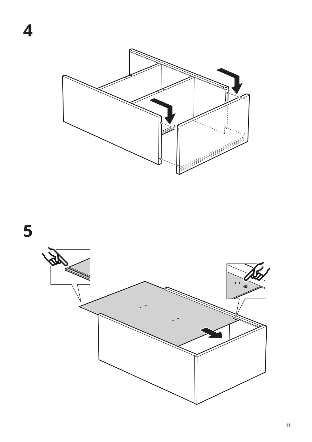 Assembly instructions for IKEA Kalknaes cabinet with sliding doors white | Page 11 - IKEA KALKNÄS cabinet with sliding doors 304.962.64