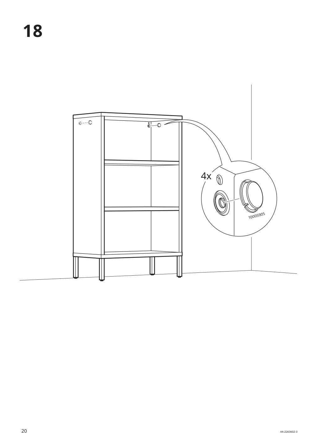 Assembly instructions for IKEA Kalknaes cabinet with sliding doors white | Page 20 - IKEA KALKNÄS cabinet with sliding doors 304.962.64