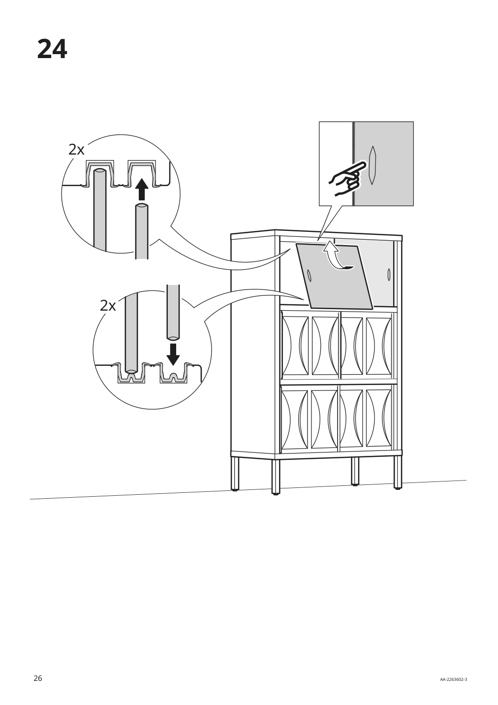 Assembly instructions for IKEA Kalknaes cabinet with sliding doors white | Page 26 - IKEA KALKNÄS cabinet with sliding doors 304.962.64