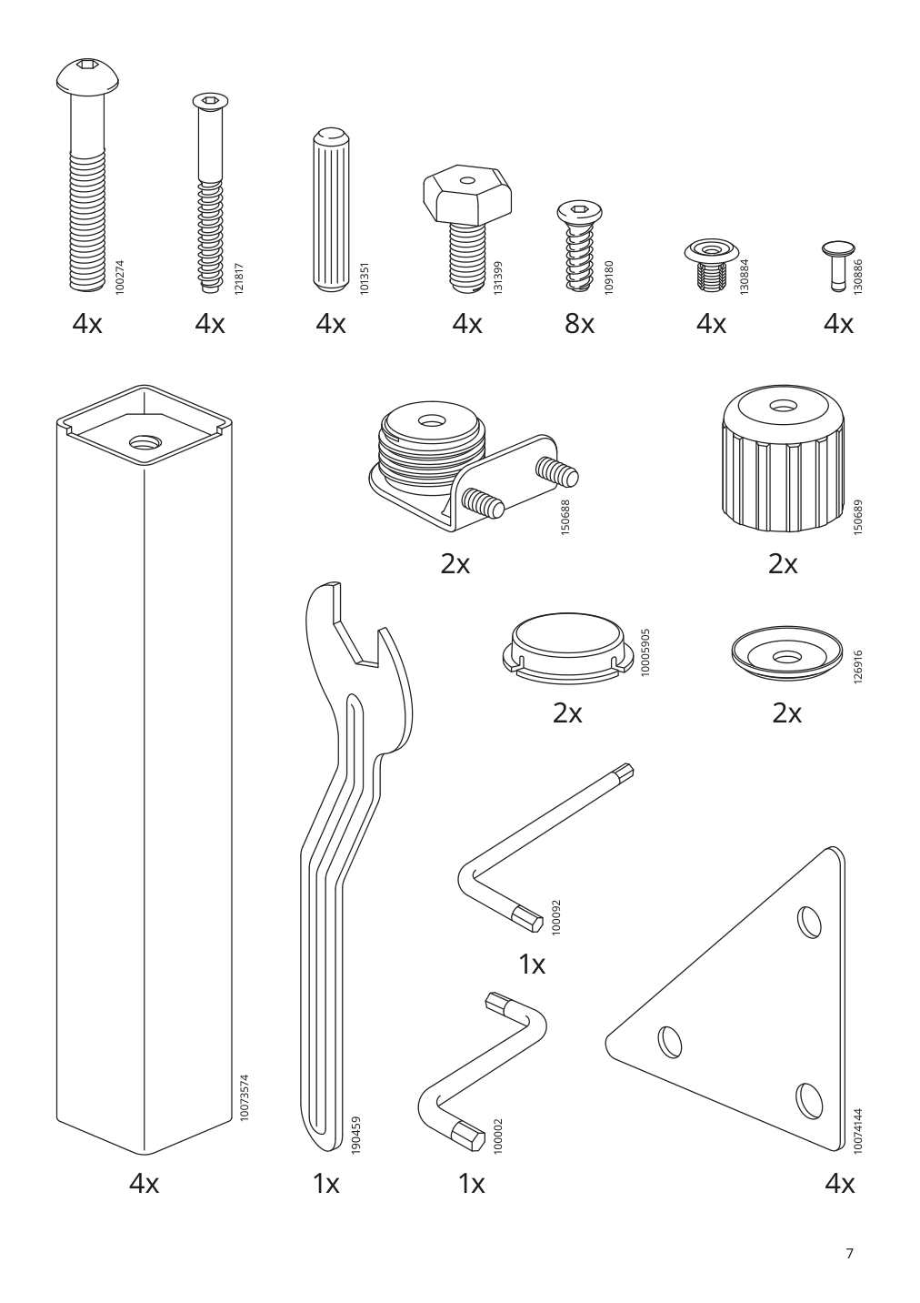 Assembly instructions for IKEA Kalknaes cabinet with sliding doors white | Page 7 - IKEA KALKNÄS cabinet with sliding doors 304.962.64