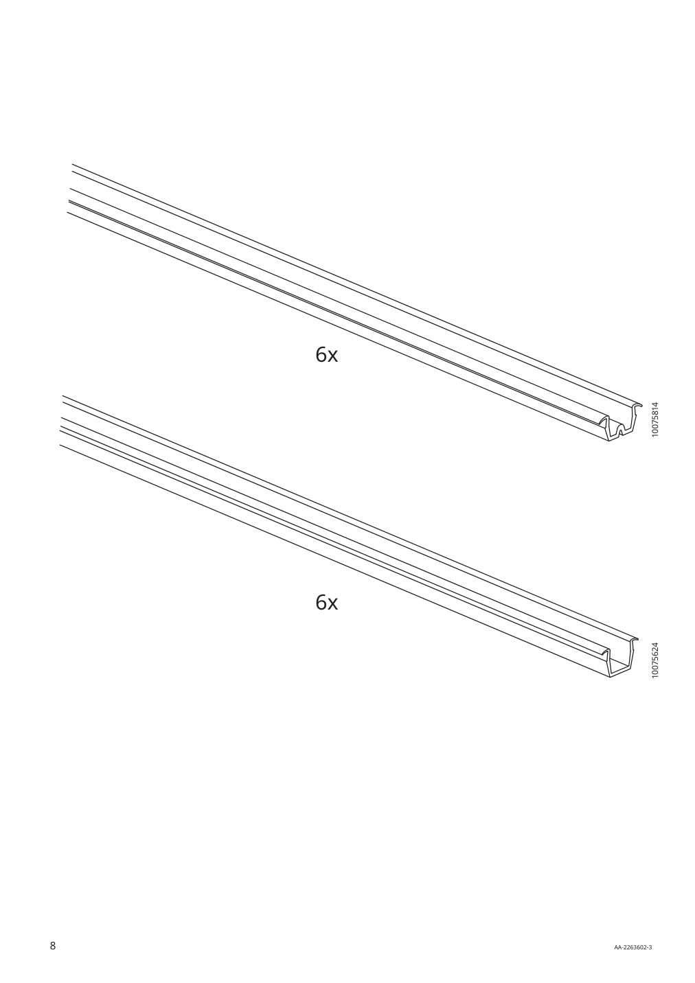 Assembly instructions for IKEA Kalknaes cabinet with sliding doors white | Page 8 - IKEA KALKNÄS cabinet with sliding doors 304.962.64