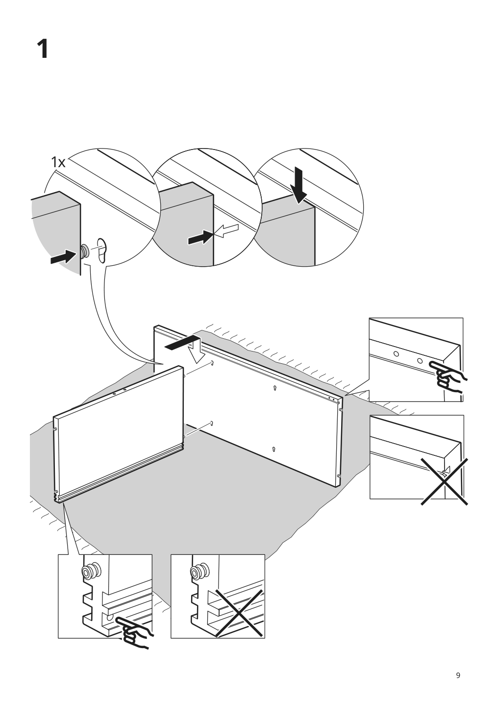 Assembly instructions for IKEA Kalknaes cabinet with sliding doors white | Page 9 - IKEA KALKNÄS cabinet with sliding doors 304.962.64