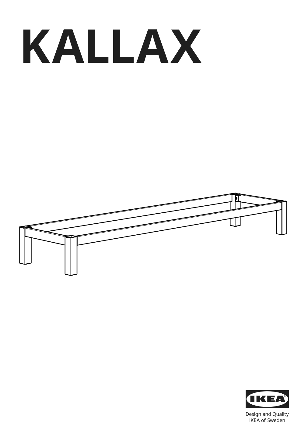 Assembly instructions for IKEA Kallax base on legs black | Page 1 - IKEA KALLAX shelving unit with underframe 894.426.79