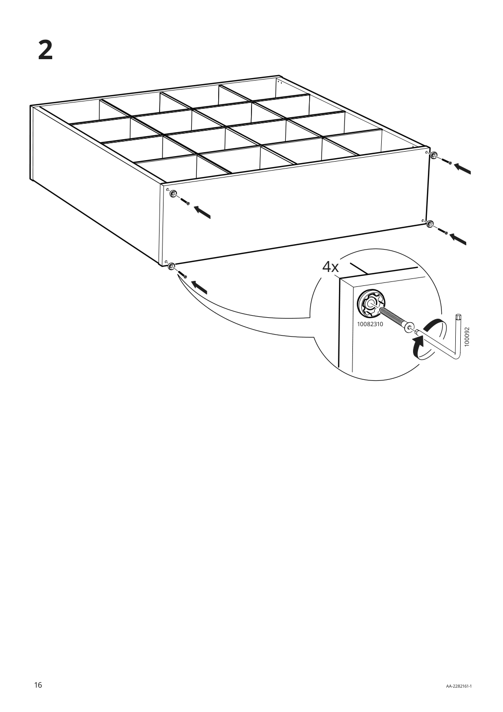 Assembly instructions for IKEA Kallax base on legs black | Page 16 - IKEA KALLAX shelving unit with underframe 894.426.79