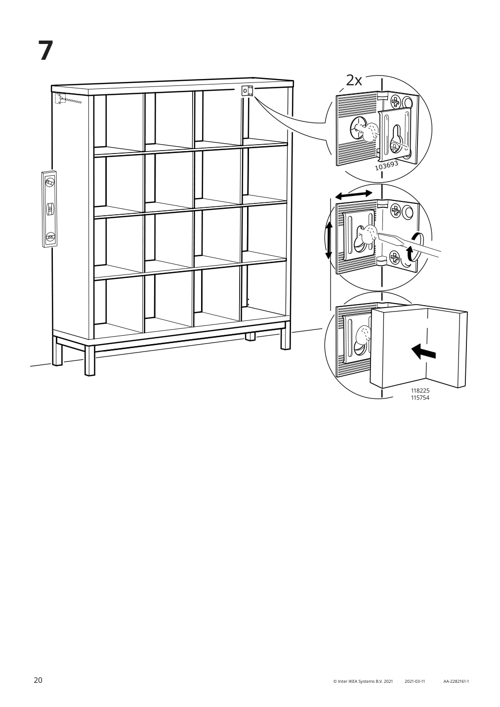 Assembly instructions for IKEA Kallax base on legs black | Page 20 - IKEA KALLAX shelving unit with underframe 894.426.79