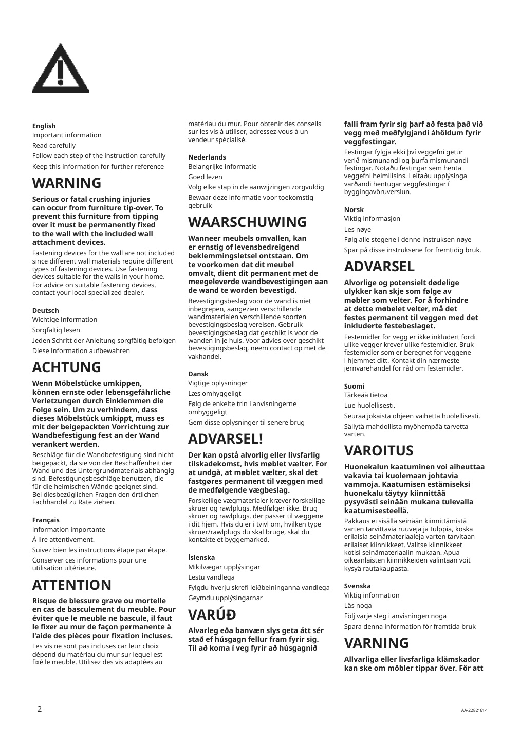 Assembly instructions for IKEA Kallax base on legs white | Page 2 - IKEA KALLAX shelving unit with underframe 694.426.80