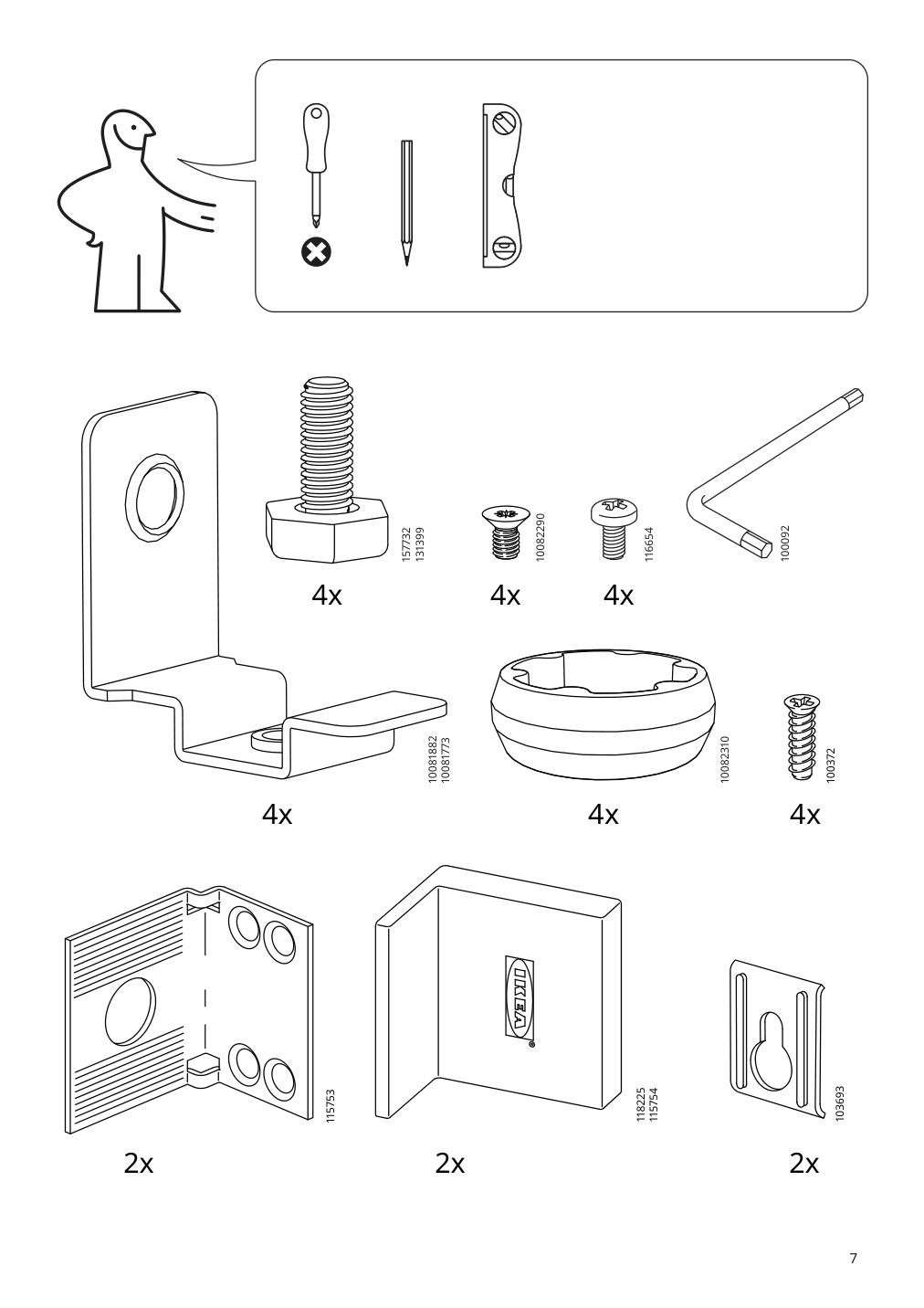 Assembly instructions for IKEA Kallax base on legs white | Page 7 - IKEA KALLAX shelving unit with underframe 694.426.80