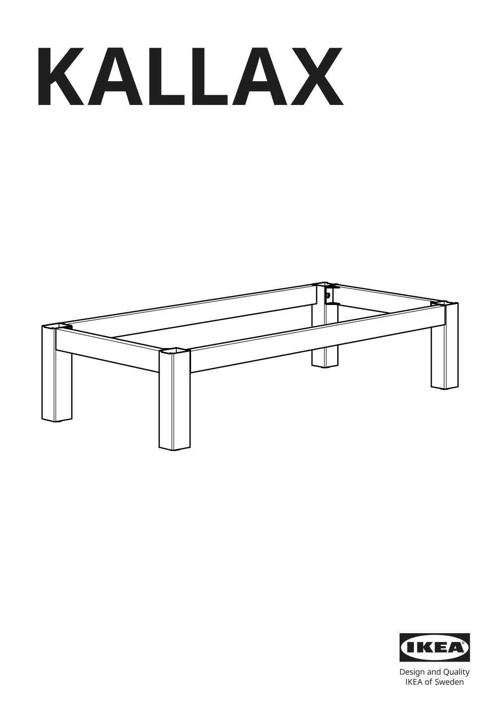 Assembly instructions for IKEA Kallax base on legs white | Page 1 - IKEA KALLAX shelving unit with underframe 594.426.28