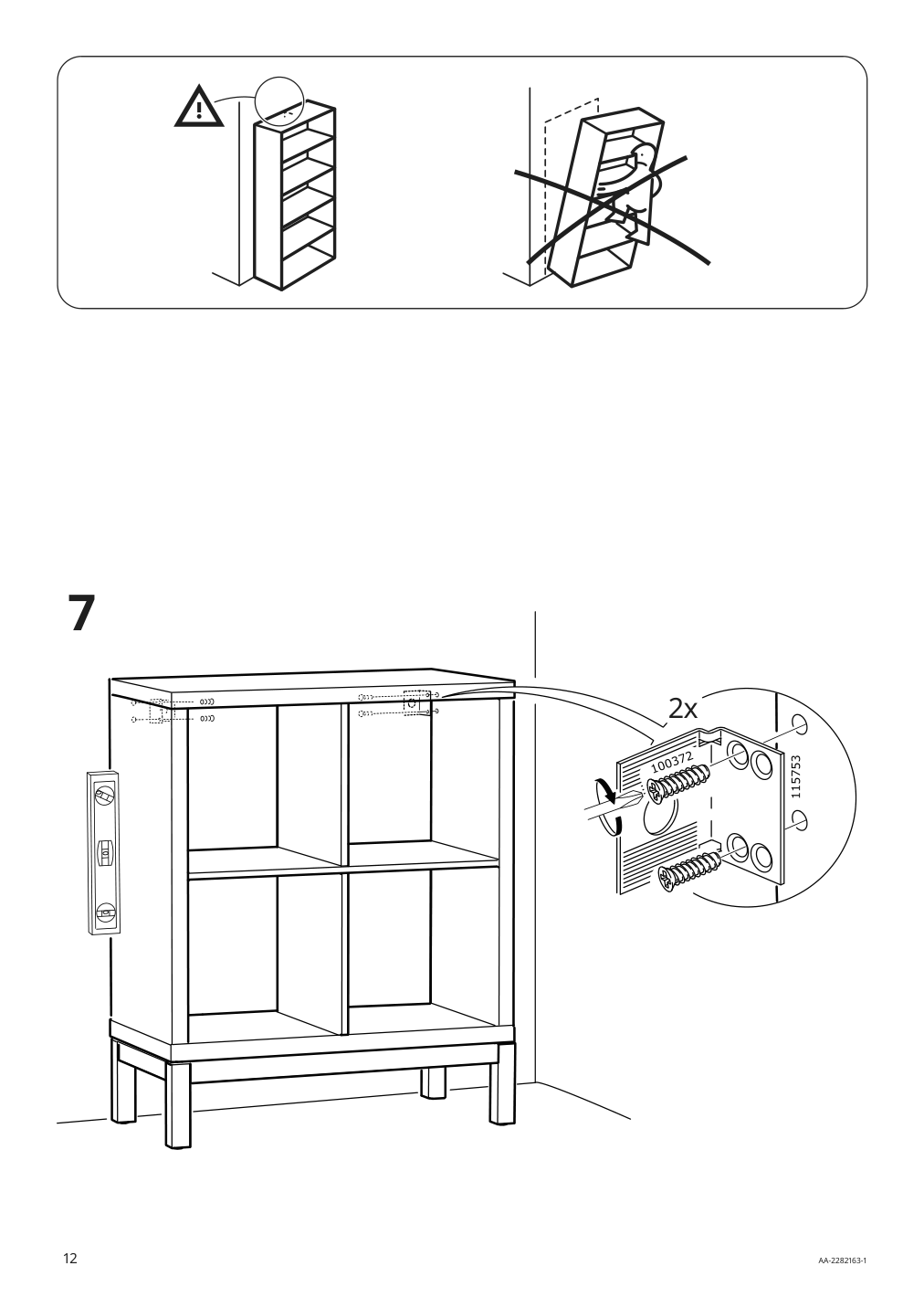 Assembly instructions for IKEA Kallax base on legs white | Page 12 - IKEA KALLAX shelving unit with underframe 594.426.28