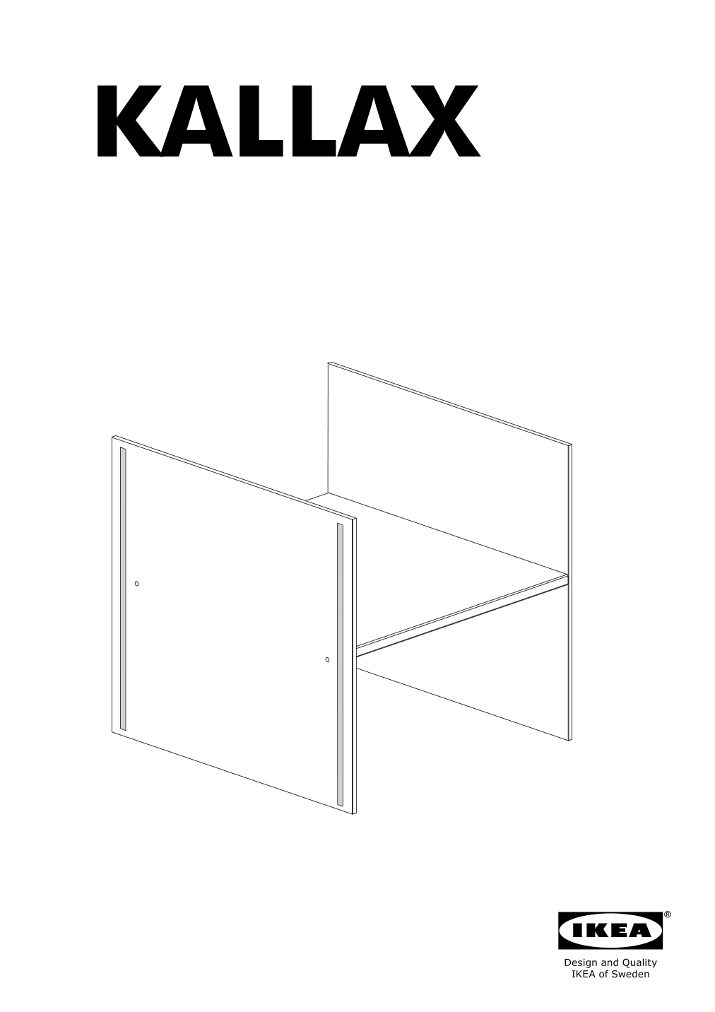 Assembly instructions for IKEA Kallax insert with 1 shelf white | Page 1 - IKEA KALLAX / LACK TV storage combination 895.521.73