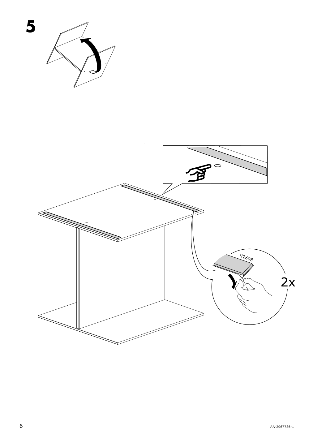 Assembly instructions for IKEA Kallax insert with 1 shelf white | Page 6 - IKEA KALLAX / LACK storage combination with shelf 493.986.78