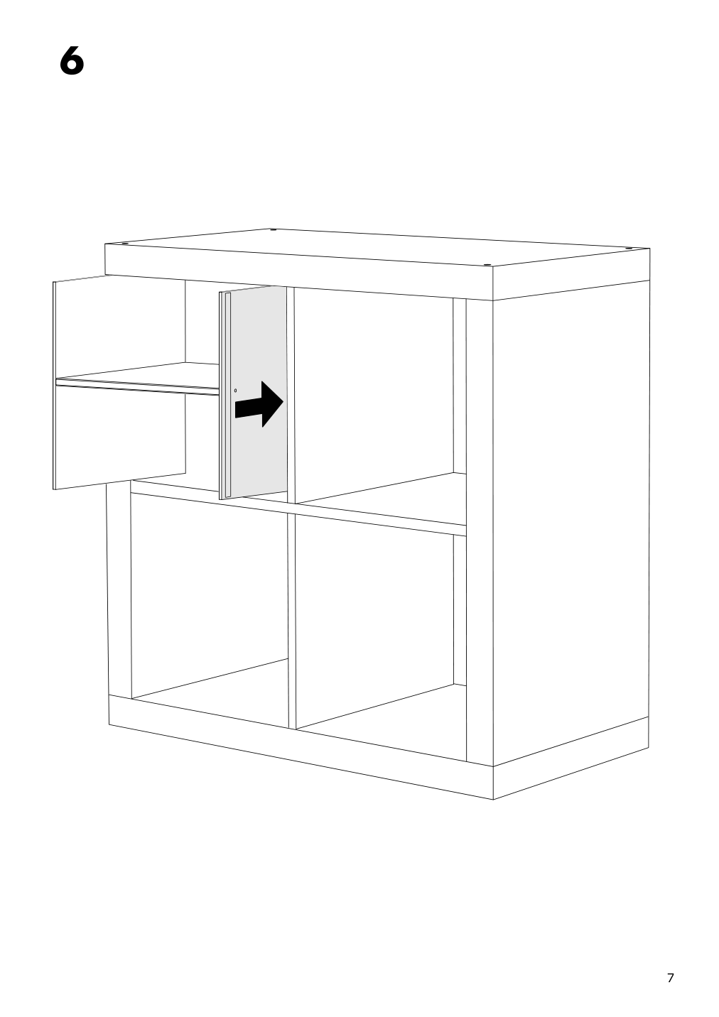 Assembly instructions for IKEA Kallax insert with 1 shelf white | Page 7 - IKEA KALLAX / LACK TV storage combination 095.521.72