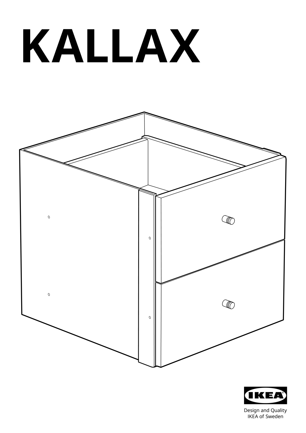 Assembly instructions for IKEA Kallax insert with 2 drawers white stained oak effect | Page 1 - IKEA KALLAX / LACK storage combination with shelf 393.987.30