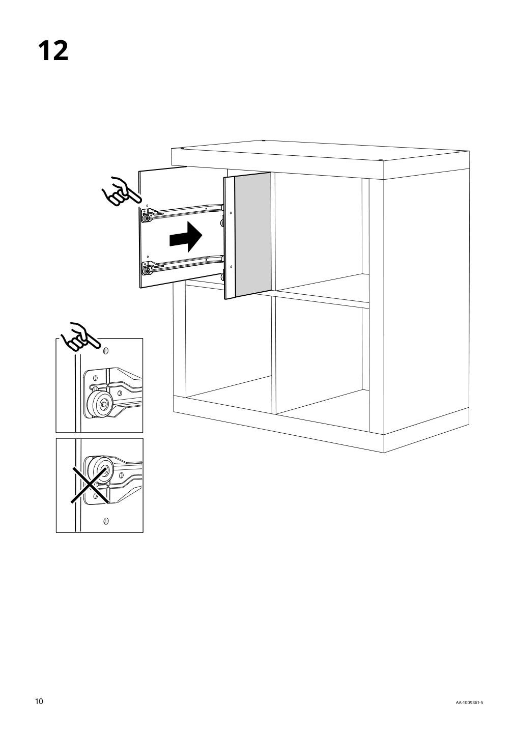 Assembly instructions for IKEA Kallax insert with 2 drawers white stained oak effect | Page 10 - IKEA KALLAX / LACK storage combination with shelf 393.987.30