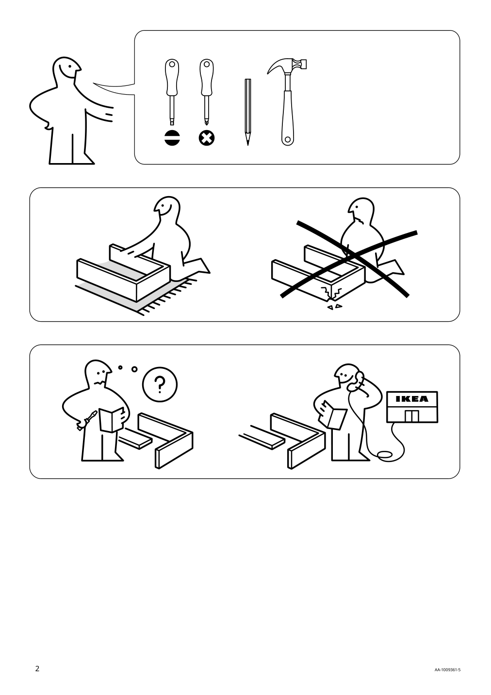 Assembly instructions for IKEA Kallax insert with 2 drawers white stained oak effect | Page 2 - IKEA KALLAX shelf unit with 10 inserts 091.976.05