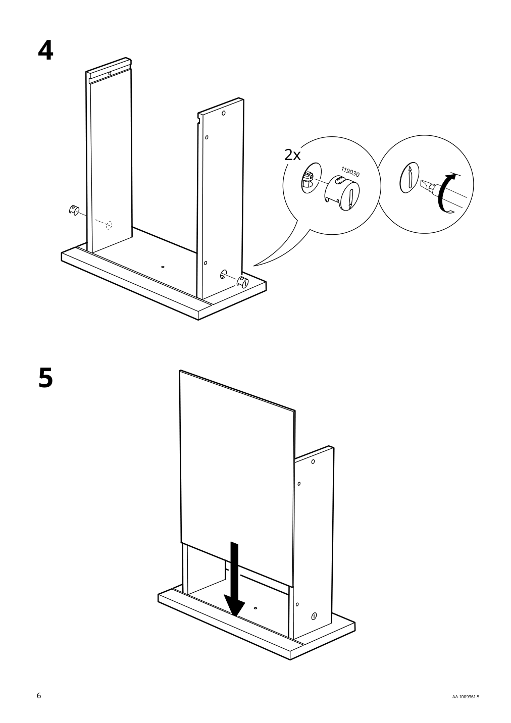 Assembly instructions for IKEA Kallax insert with 2 drawers white stained oak effect | Page 6 - IKEA KALLAX / LACK TV storage combination 295.521.71