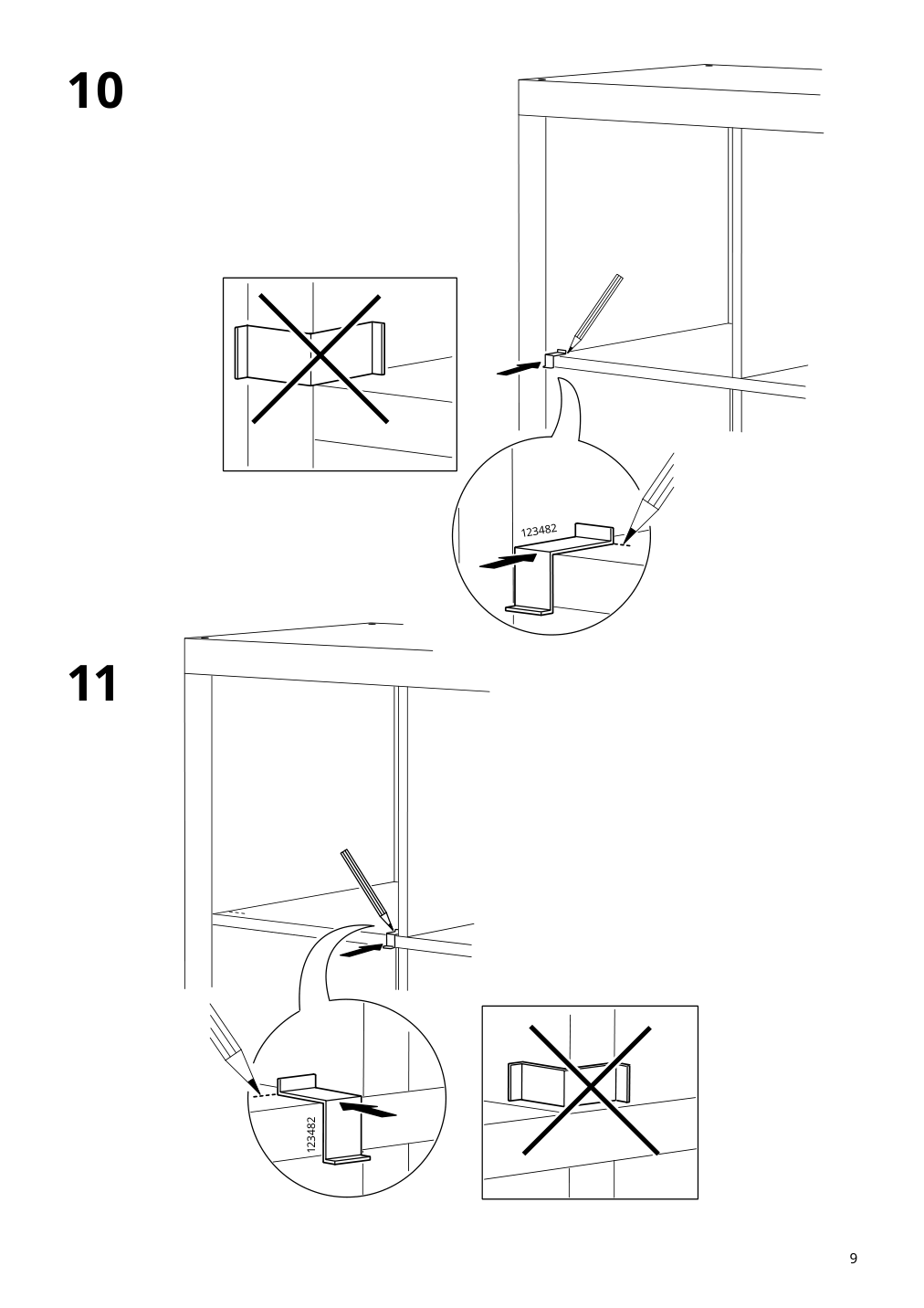 Assembly instructions for IKEA Kallax insert with 2 drawers black brown | Page 9 - IKEA KALLAX / LACK storage combination with shelf 593.987.29